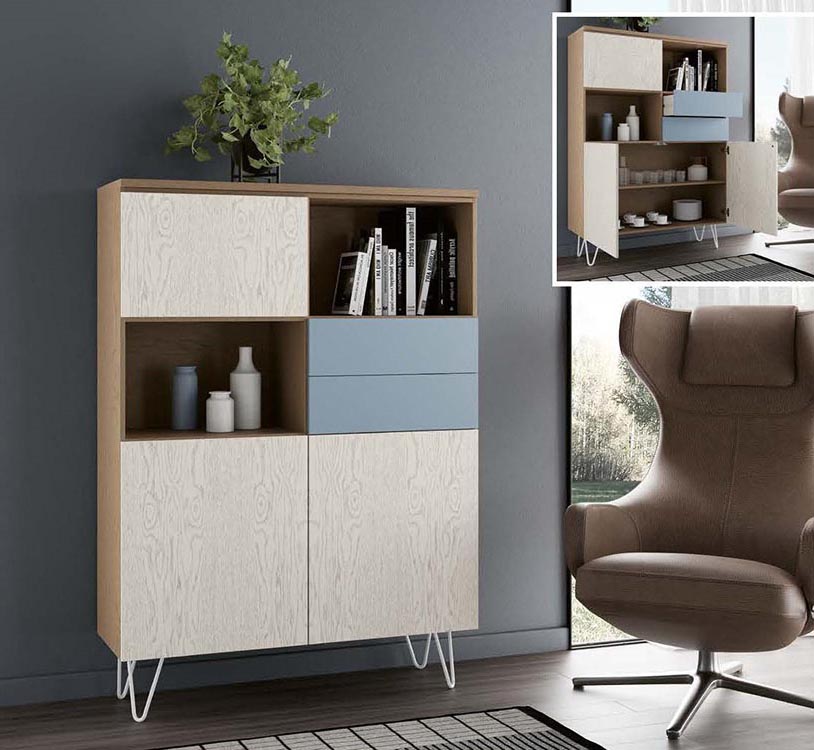 foto 
de mueble auxiliar blanco