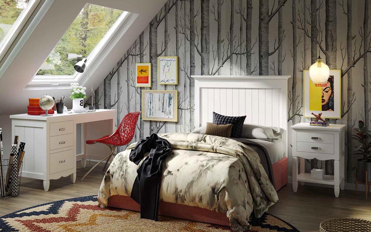 foto
de literas blancas