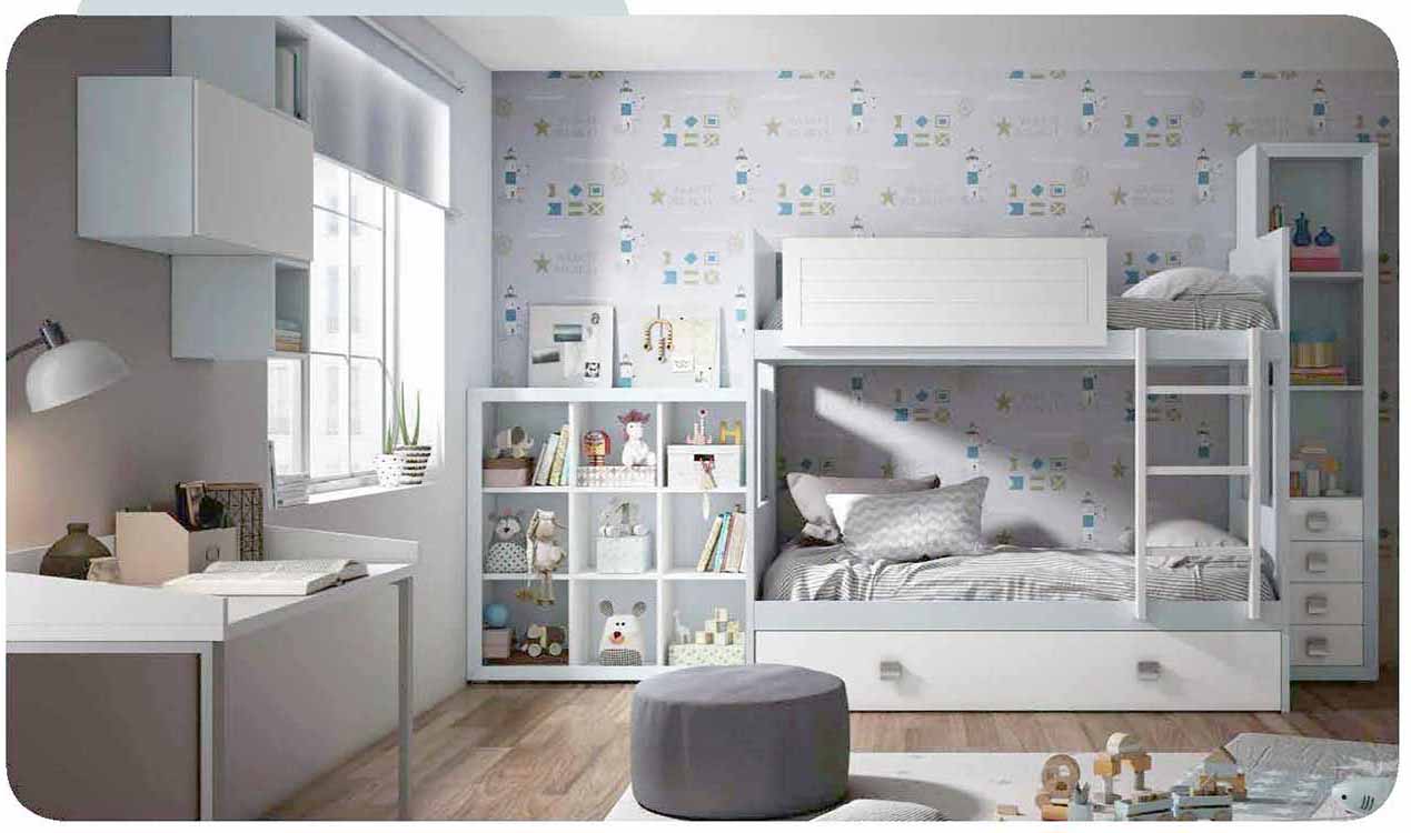 foto de estanterías habitación juvenil