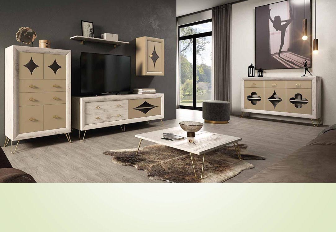 foto de muebles saln madera