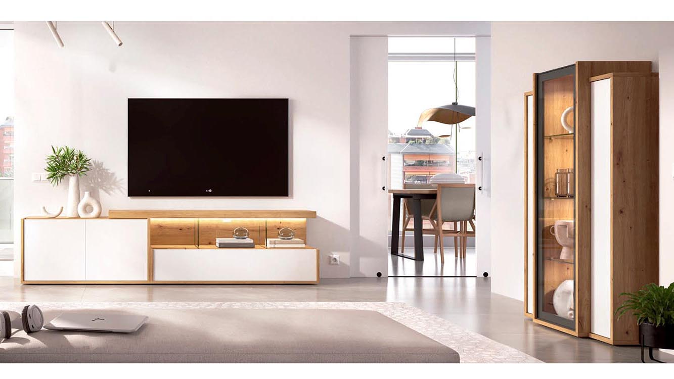 foto de mueble saln blanco lacado
