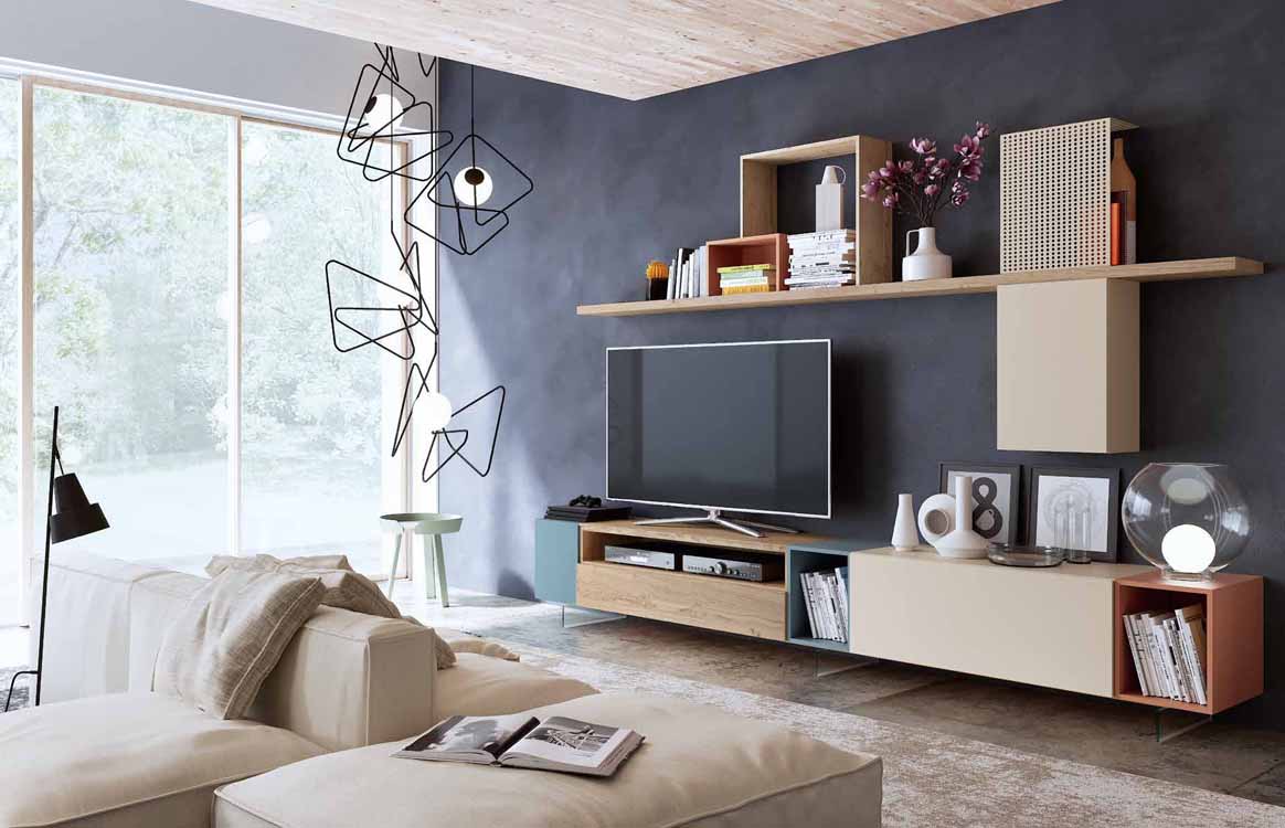 foto de mueble televisión blanco