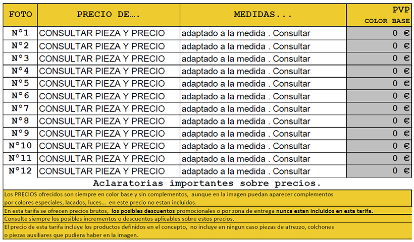 precios