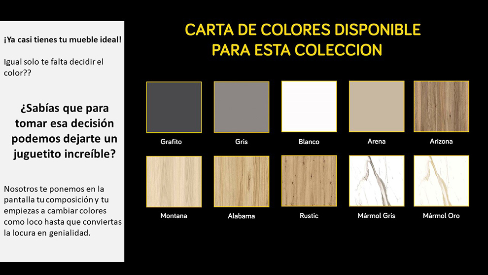 Colores para este cat�logo