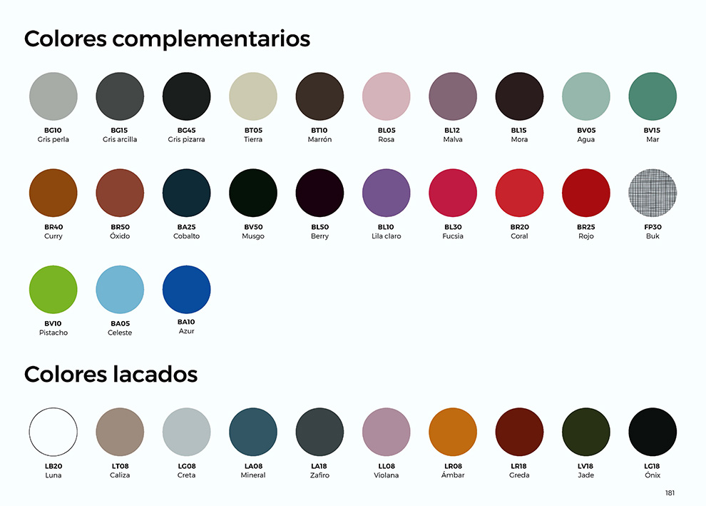 Colores para este cat�logo