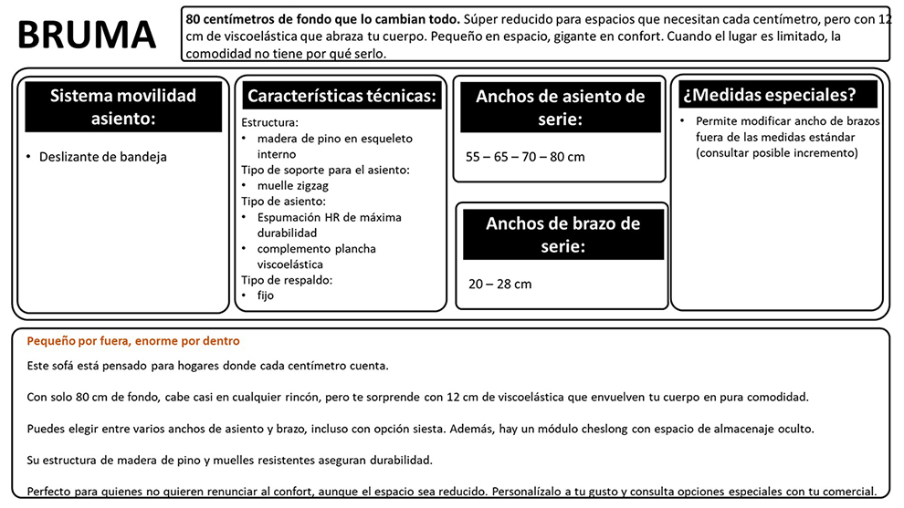 Características para este catálogo