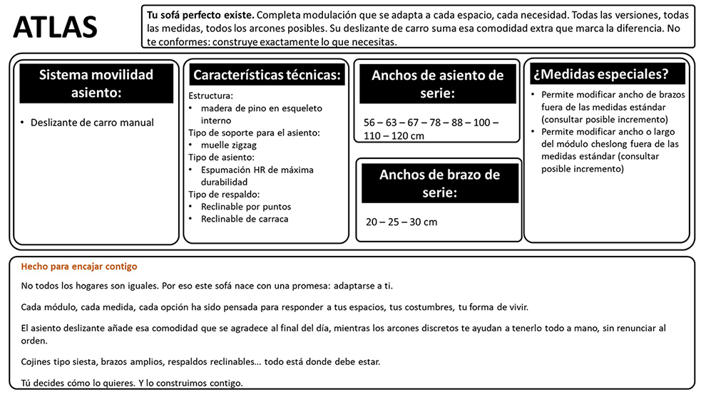 Caracter�sticas para este cat�logo