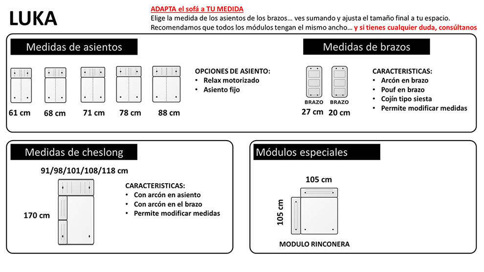 Características para este catálogo